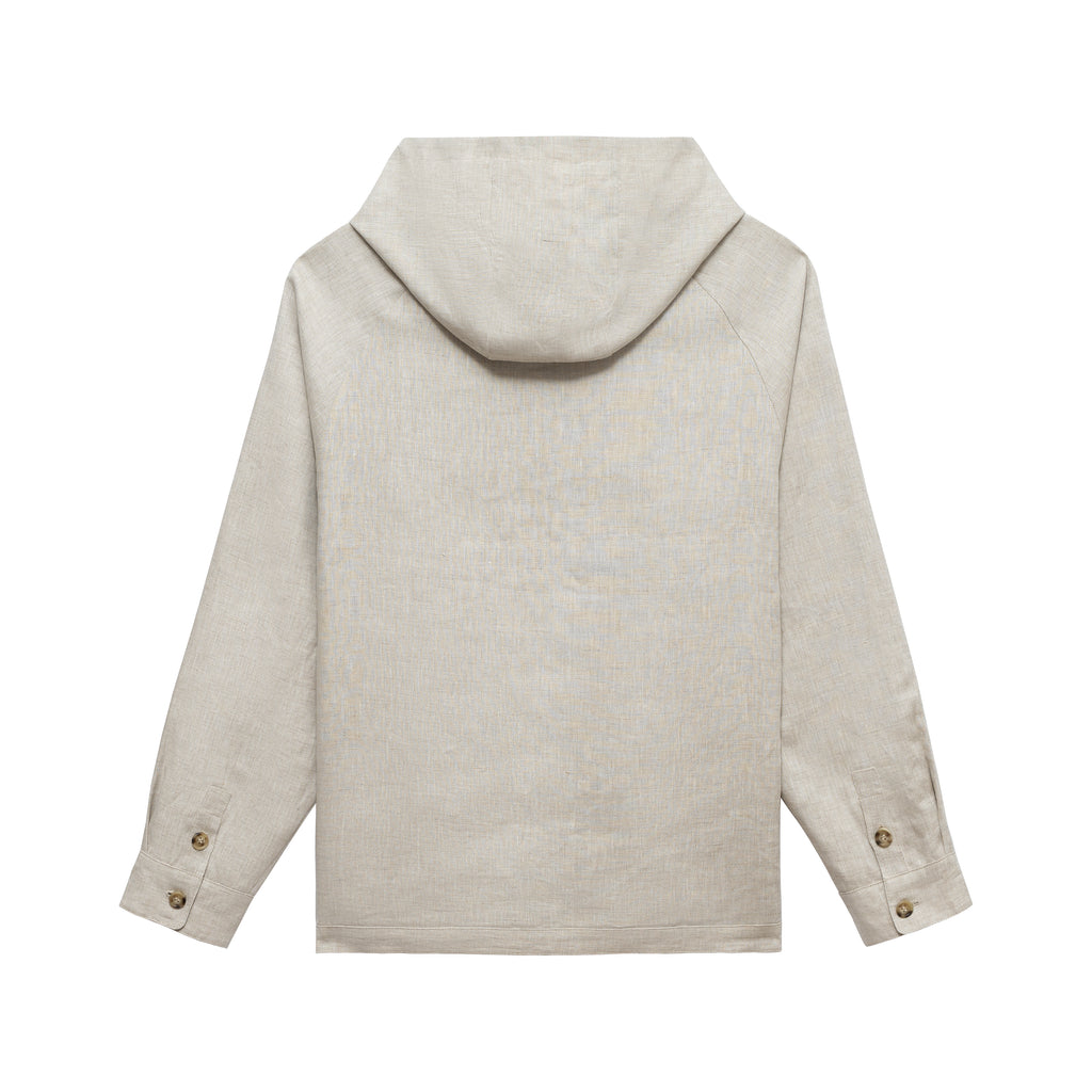 Double-Layer 100% Flax Linen Hoodie