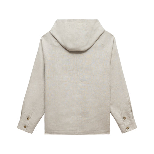 Double-Layer 100% Flax Linen Hoodie
