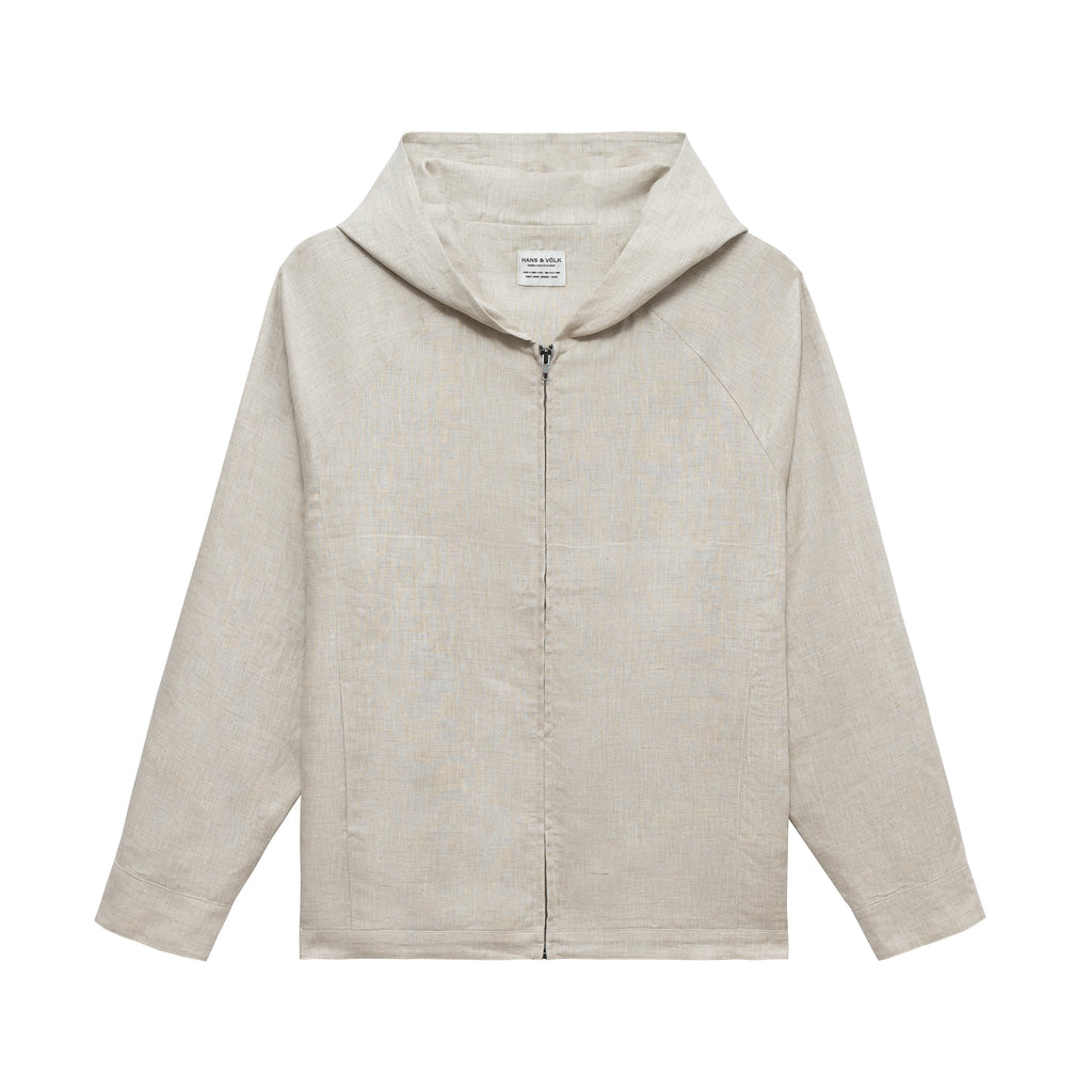Double-Layer 100% Flax Linen Hoodie
