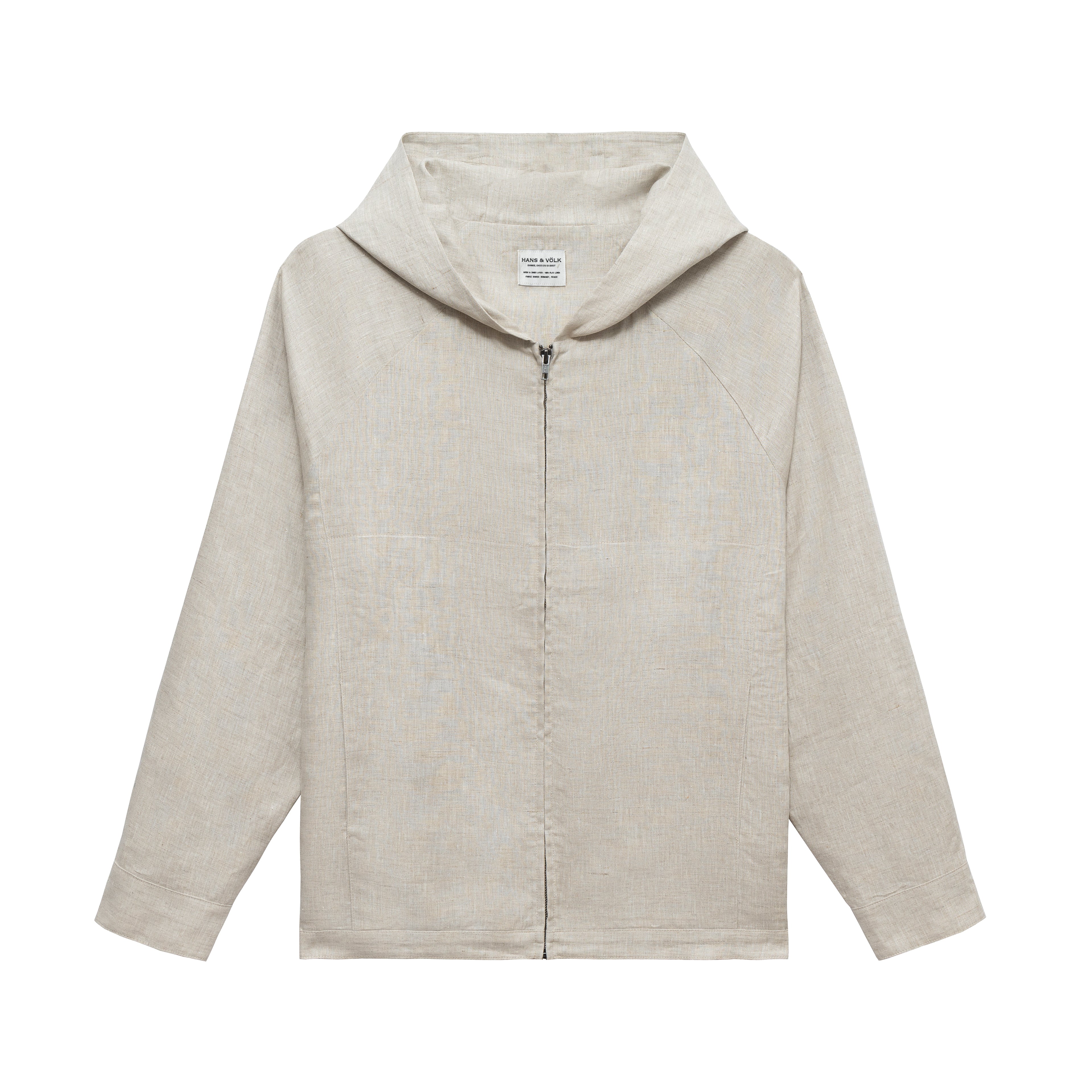 Double-Layer 100% Flax Linen Hoodie