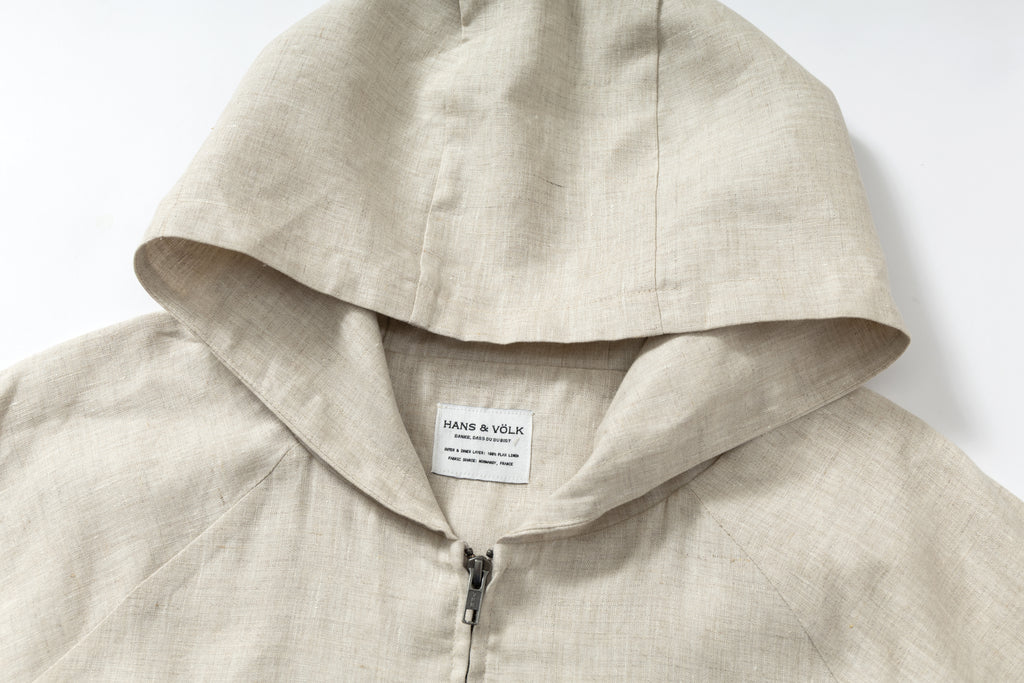 Double-Layer 100% Flax Linen Hoodie