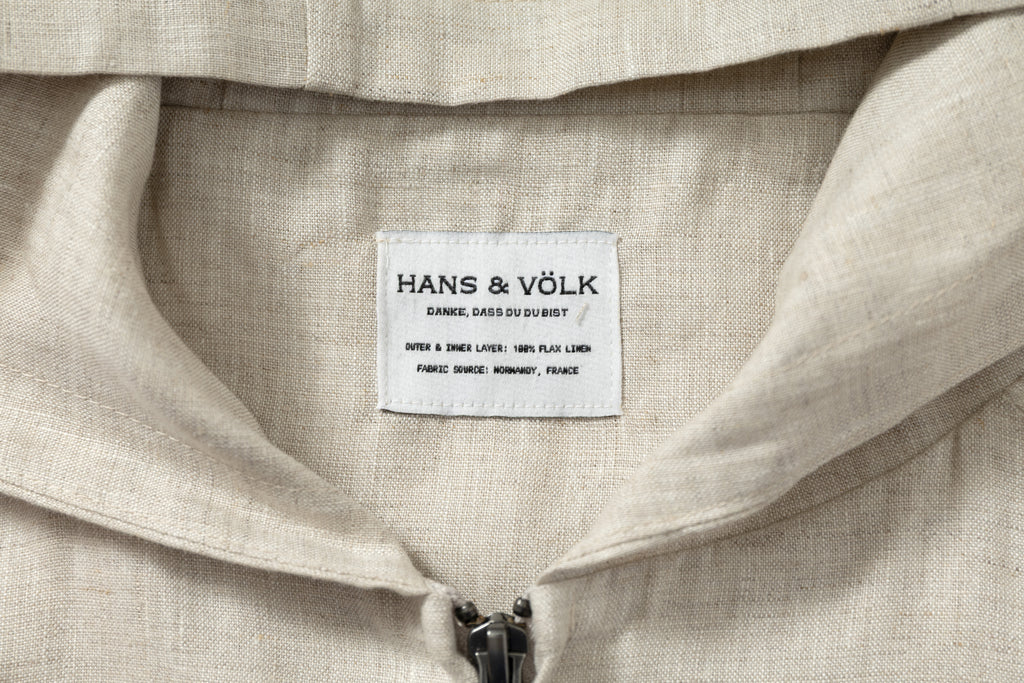 Double-Layer 100% Flax Linen Hoodie