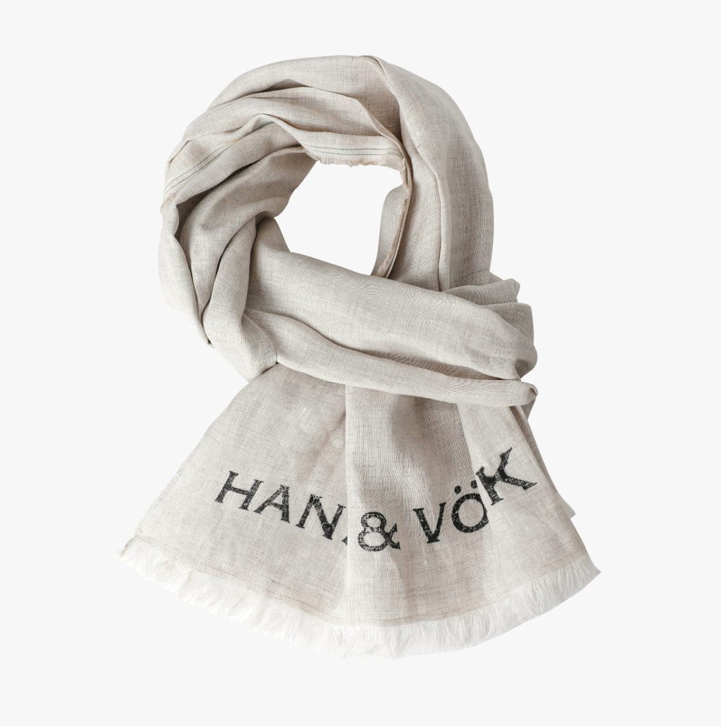 100% Flax Linen Selvedge Scarf