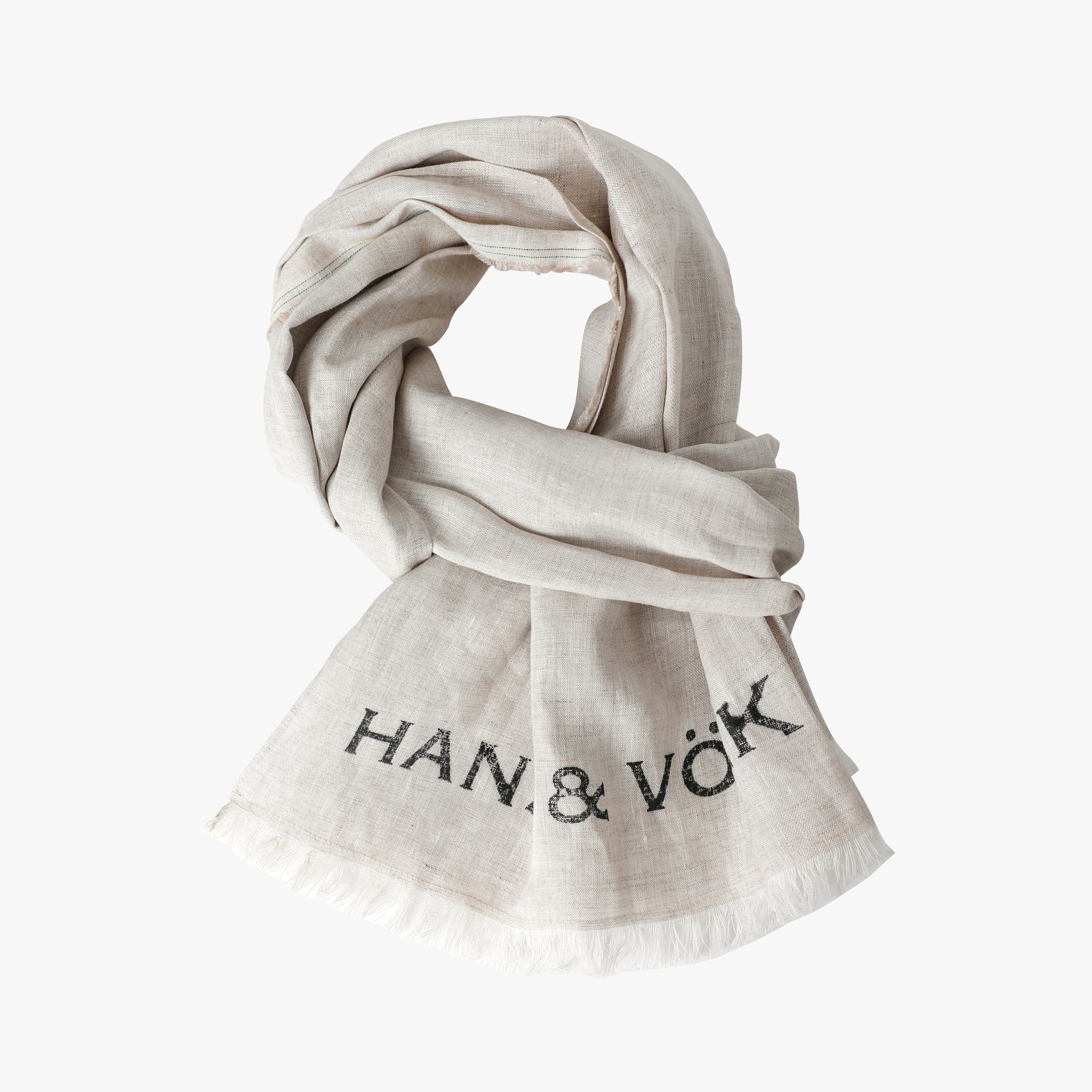 100% Flax Linen Selvedge Scarf