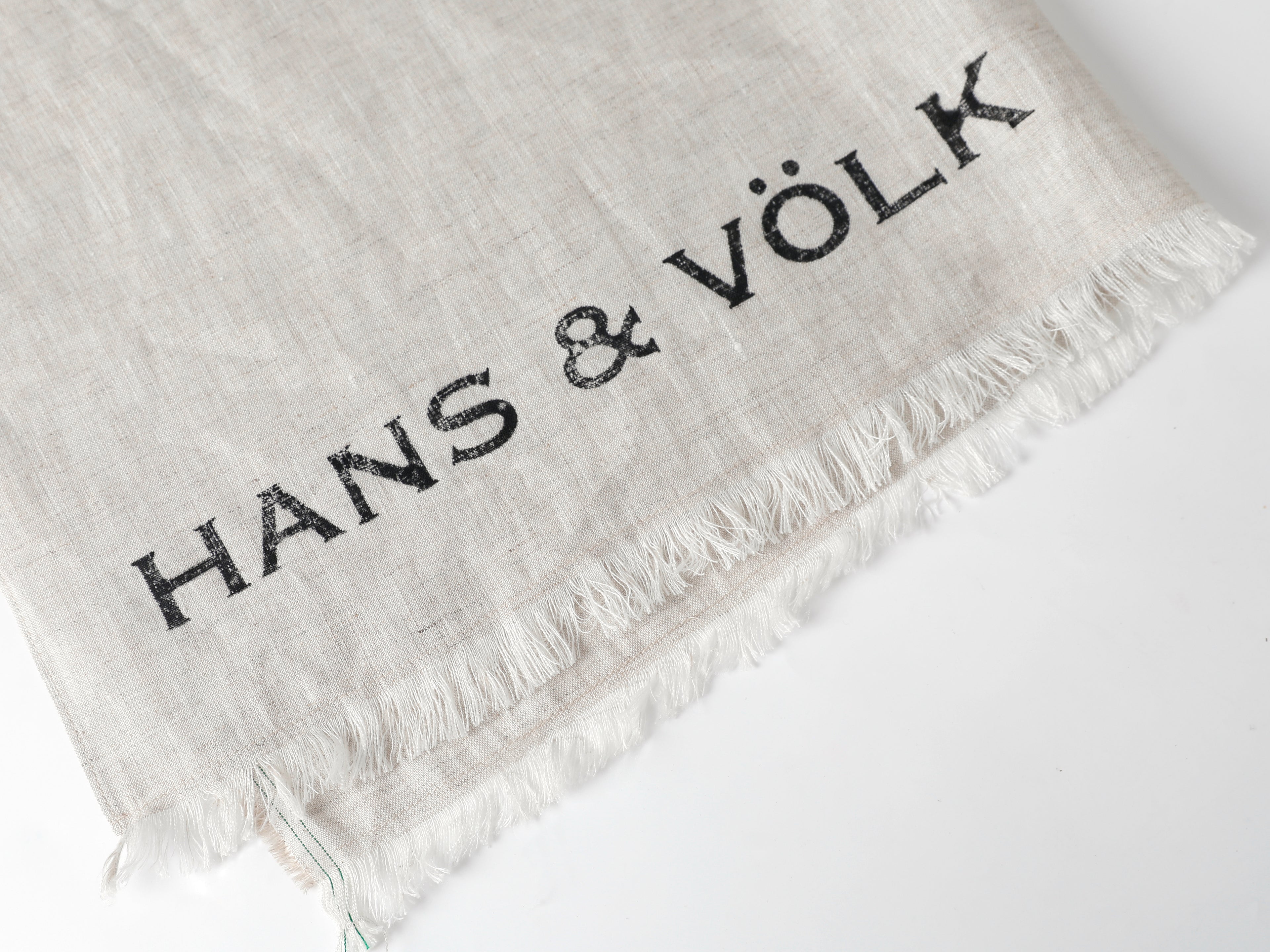 100% Flax Linen Selvedge Scarf