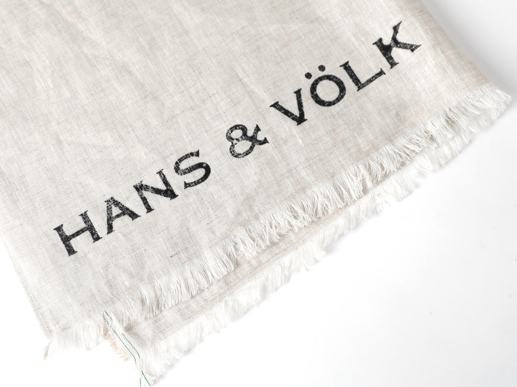 100% Flax Linen Selvedge Scarf