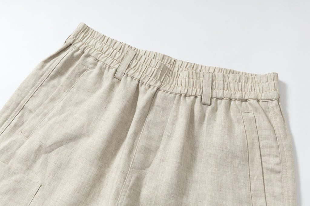 Double-Layer 100% Flax Linen Pants