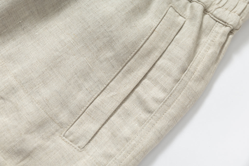 Double-Layer 100% Flax Linen Pants
