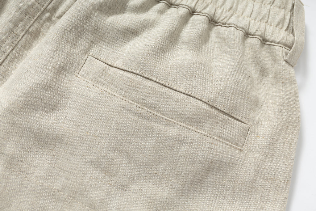 Double-Layer 100% Flax Linen Pants