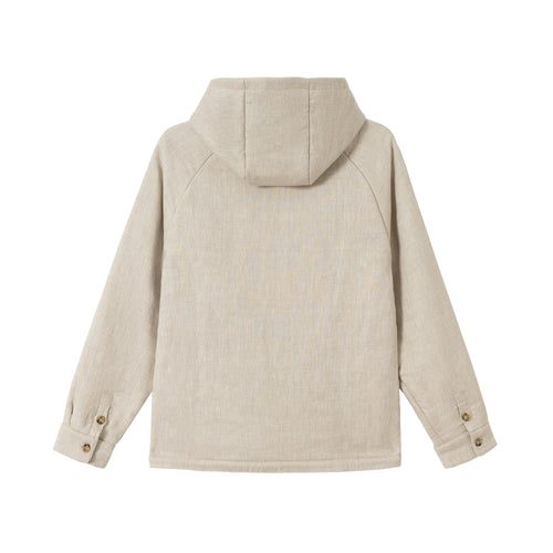 Hans Flax Linen Hoodie with Wool Insulation